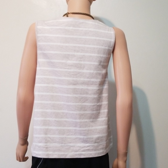 Madewell Cotton Stripe Asymmetrical Tank sz M NWT - Picture 6 of 8